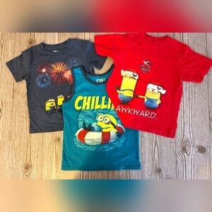 Despicable Me Minions boys tops 5T/XS set of 3